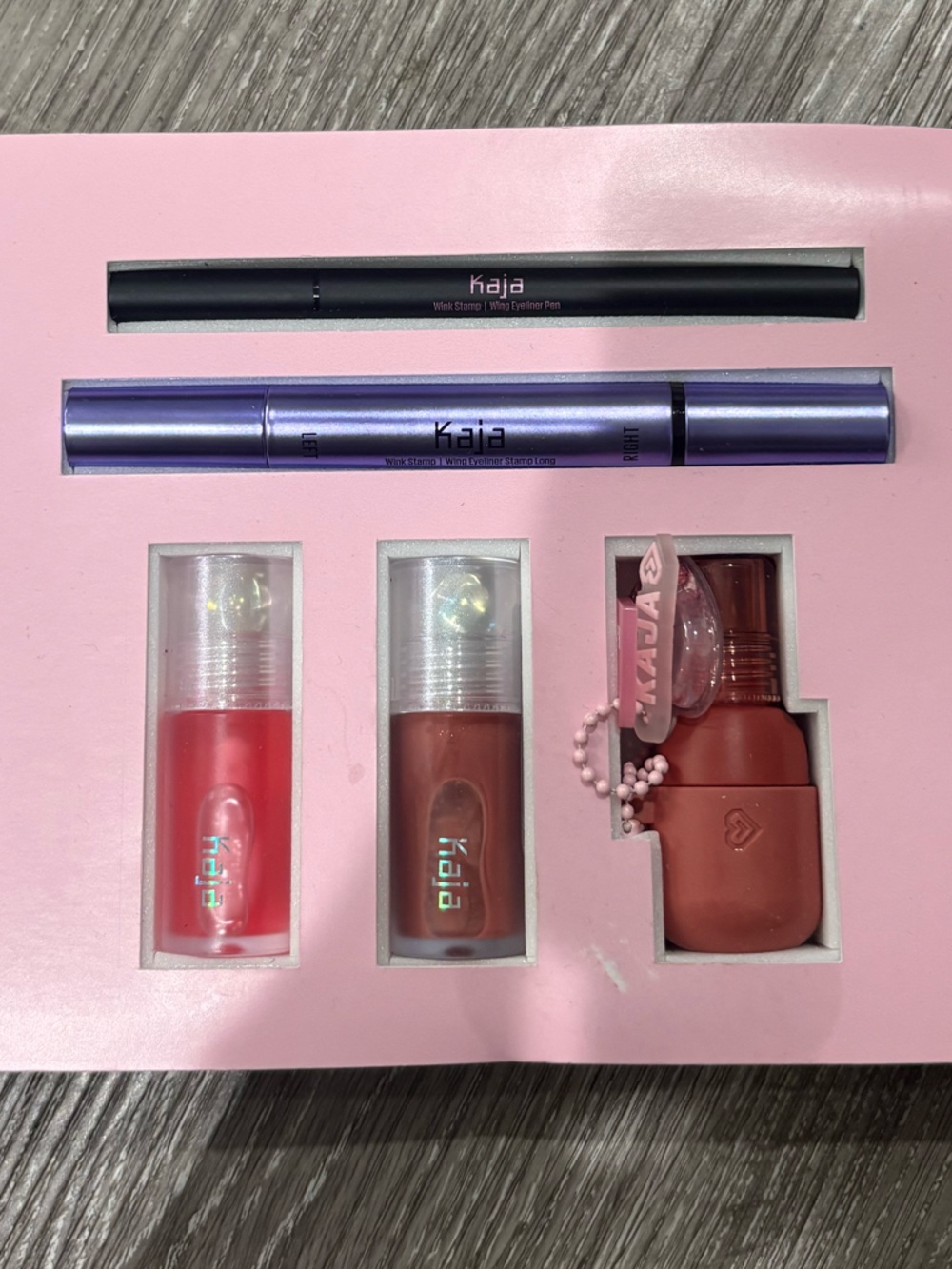 Kaja Women Makeup Pink Lip & Eye Set